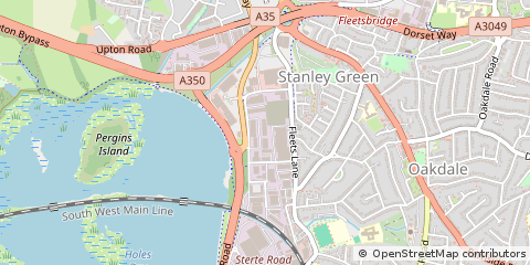 Map of Poole, Dorset