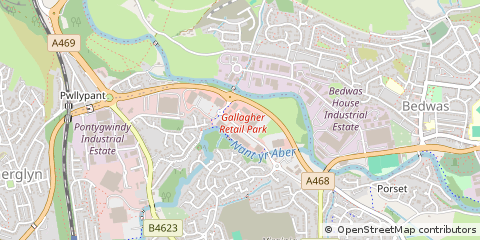 Map of Caerphilly