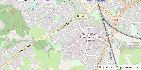 Map of Wokingham, Berkshire