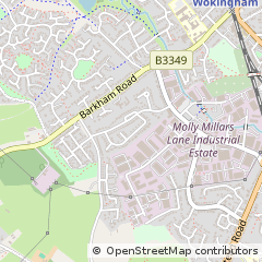Map of Wokingham, Berkshire