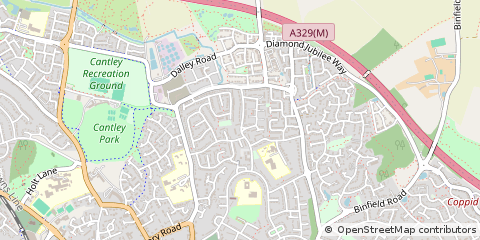 Map of Wokingham, Berkshire