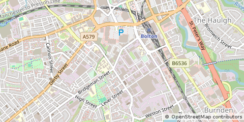 Map of Bolton, Greater Manchester