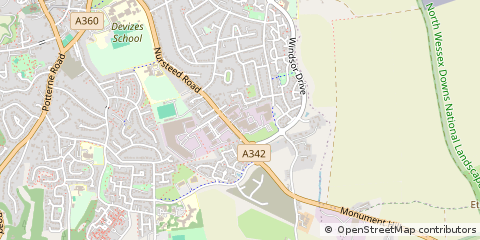 Map of Devizes, Wiltshire
