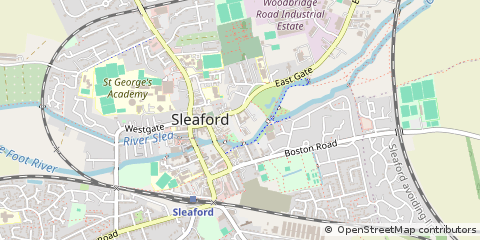 Map of Sleaford, Lincs