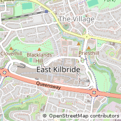 Map of East Kilbride, Glasgow,