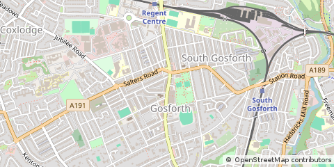Map of Gosforth, Newcastle Upon Tyne