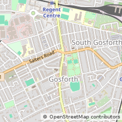 Map of Gosforth, Newcastle Upon Tyne
