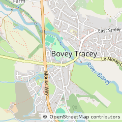 Map of Bovey Tracey