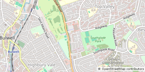 Map of Nottingham, Nottinghamshire
