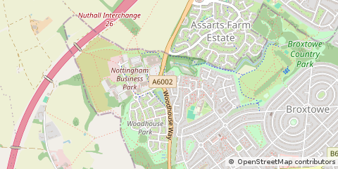 Map of Strelley, Nottingham