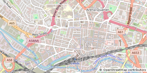 Map of Leeds, West Yorkshire