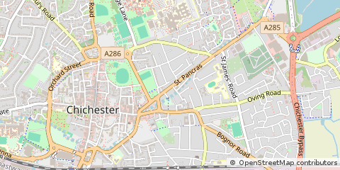 Map of Chichester, West Sussex
