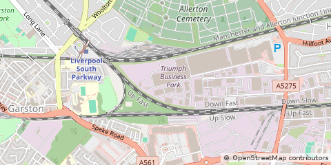 Map of Liverpool, Merseyside