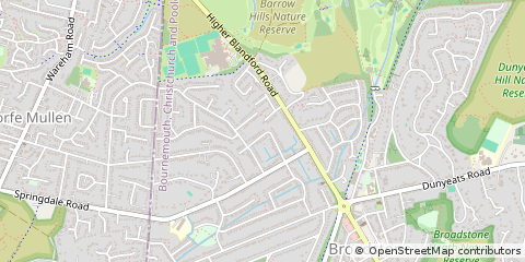 Map of Broadstone, Dorset