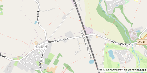 Map of Crewe, Cheshire