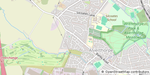 Map of Wakefield, West Yorkshire