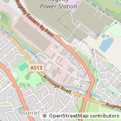 Map of Rugeley, Staffordshire