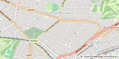 Map of Bournemouth, Dorset