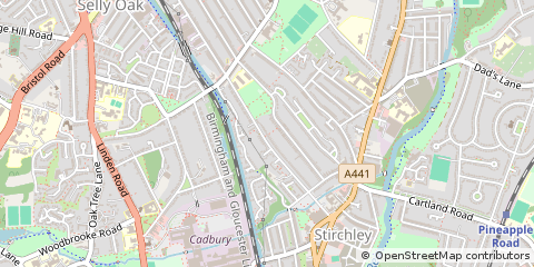 Map of Birmingham, West Midlands