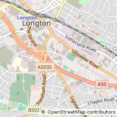 Map of Longton Stoke-on-Trent, Staffordshire