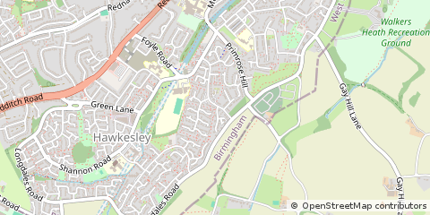 Map of Birmingham, West Midlands