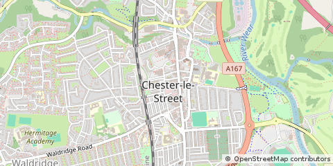 Map of Chester-LE-Street, Co Durham