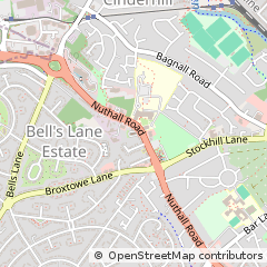 Map of Nottingham, Nottinghamshire