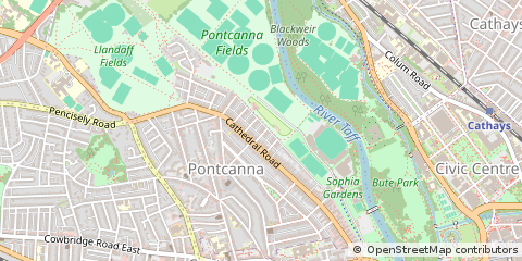 Map of Cardiff