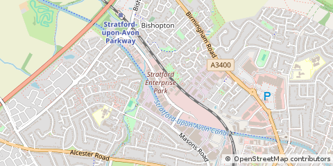 Map of Stratford-Upon-Avon, Warwickshire