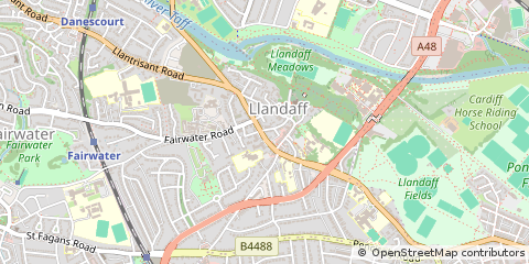 Map of Cardiff, South Glamorgan