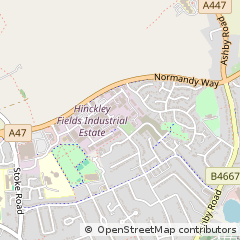 Map of Hinckley, Leicestershire