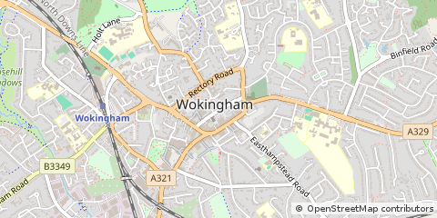Map of Wokingham, Berkshire
