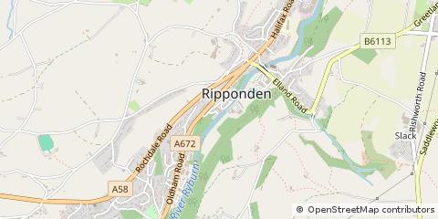 Map of Sowerby Bridge, West Yorkshire