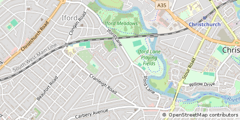 Map of Bournemouth, Dorset