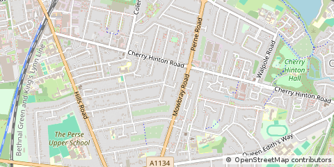 Map of Cambridge, Cambridgeshire
