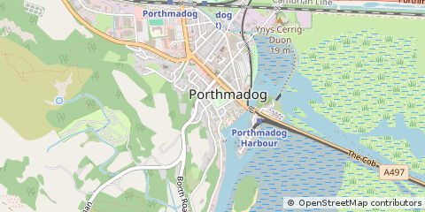 Map of Porthmadog, Gwynedd
