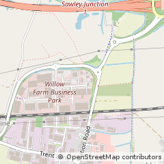 Map of Castle Donington, Derbyshire