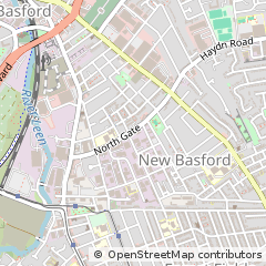 Map of Nottingham, Nottinghamshire