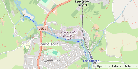 Map of NR Leek, Staffordshire