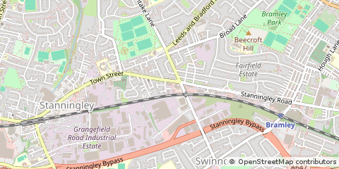 Map of Leeds, West Yorkshire