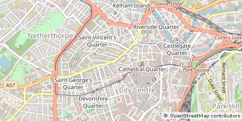 Map of Sheffield