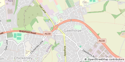 Map of Ossett, West Yorkshire