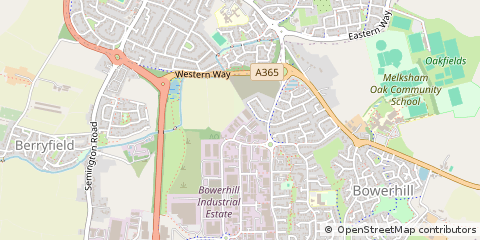 Map of Melksham, Wiltshire