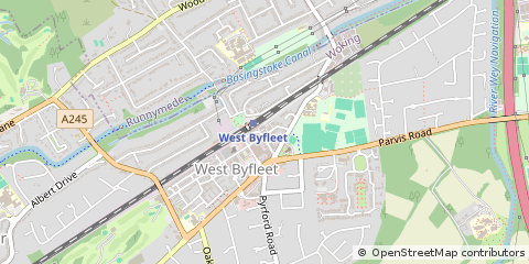 Map of West Byfleet, Surrey