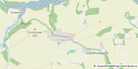 Map of Totnes, Devon