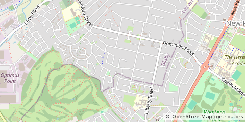 Map of Leicester, Leicestershire