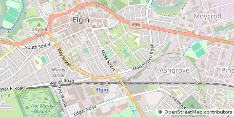 Map of Elgin, Morayshire