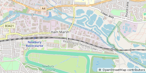Map of Newbury, Berkshire