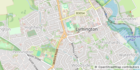 Map of Lymington, Hampshire