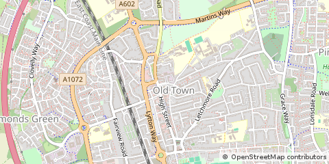 Map of Stevenage, Hertfordshire